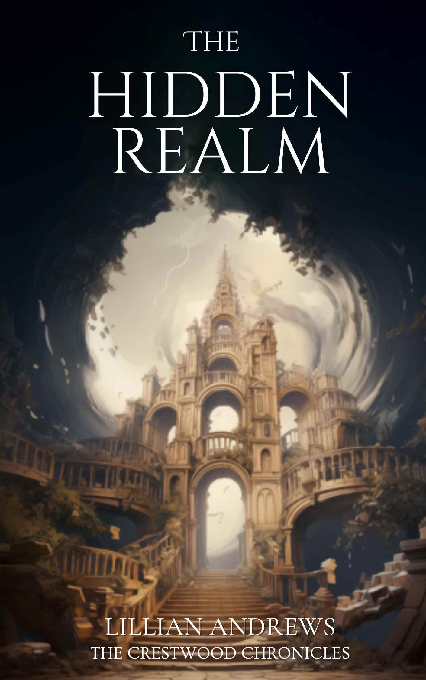 Cover of The Hidden Realm: a portal opening into a magical world